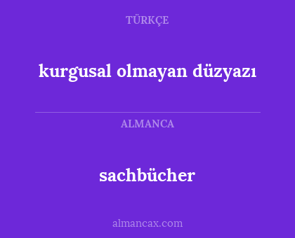 kurgusal olmayan düzyazı - sachbücher