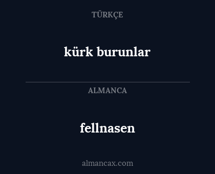 fellnasen - kürk burunlar