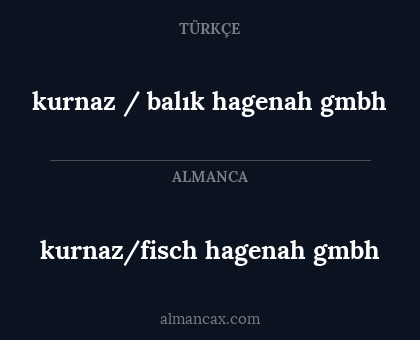 kurnaz / balık hagenah gmbh - kurnaz/fisch hagenah gmbh
