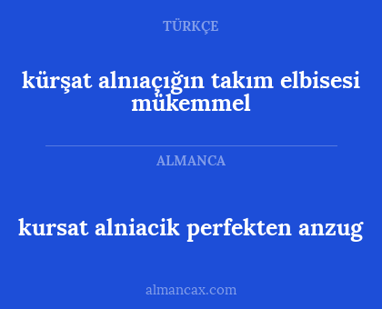 kursat alniacik perfekten anzug - kürşat alnıaçığın takım elbisesi mükemmel