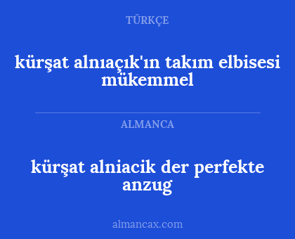kürşat alnıaçık'ın takım elbisesi mükemmel - kürşat alniacik der perfekte anzug