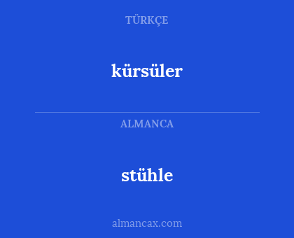 kürsüler - stühle