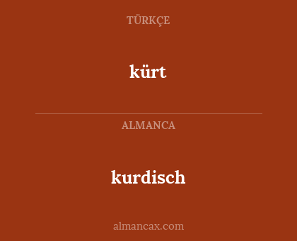 kurdisch - kürt