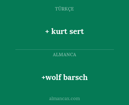 +wolf barsch - + kurt sert