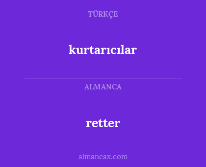 retter - kurtarıcılar