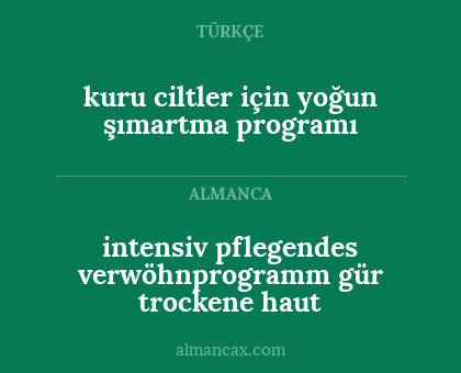 kuru ciltler için yoğun şımartma programı - intensiv pflegendes verwöhnprogramm gür trockene haut