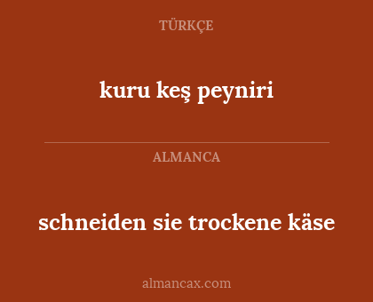 schneiden sie trockene käse - kuru keş peyniri