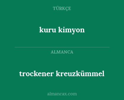 kuru kimyon - trockener kreuzkümmel