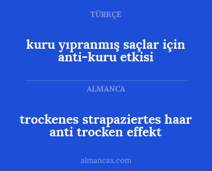 trockenes strapaziertes haar anti trocken effekt - kuru yıpranmış saçlar için anti-kuru etkisi