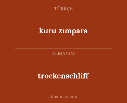 trockenschliff - kuru zımpara