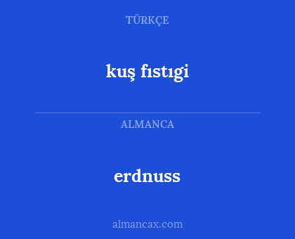erdnuss - kuş fıstıgi