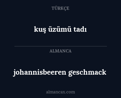 kuş üzümü tadı - johannisbeeren geschmack