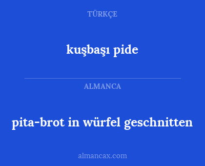 pita-brot in würfel geschnitten - kuşbaşı pide