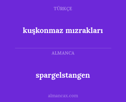 kuşkonmaz mızrakları - spargelstangen