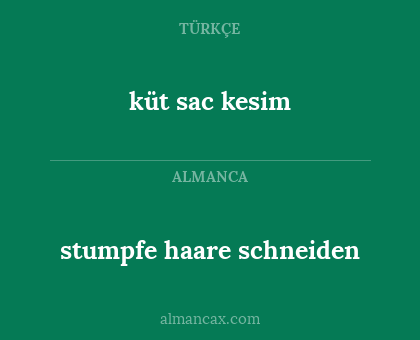 stumpfe haare schneiden - küt sac kesim