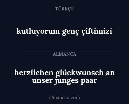 herzlichen glückwunsch an unser junges paar - kutluyorum genç çiftimizi
