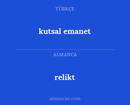 relikt - kutsal emanet