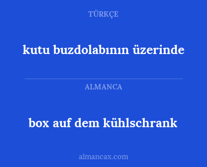 box auf dem kühlschrank - kutu buzdolabının üzerinde