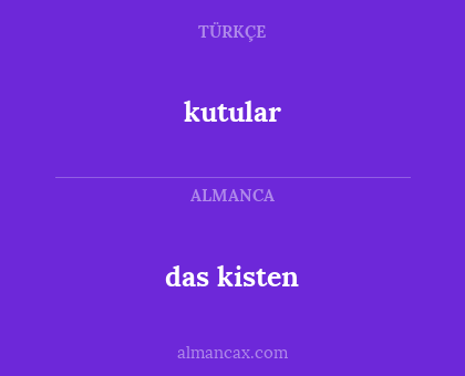 kutular - das kisten