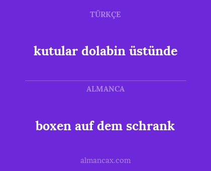 kutular dolabin üstünde - boxen auf dem schrank