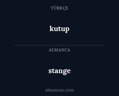stange - kutup