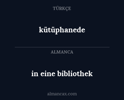 kütüphanede - in eine bibliothek