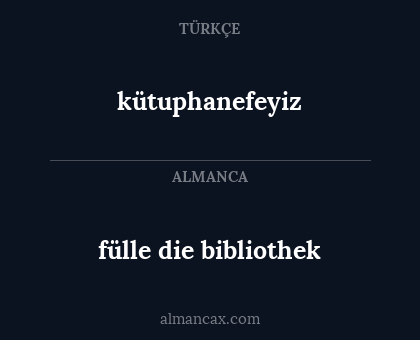 kütuphanefeyiz - fülle die bibliothek