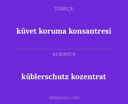 küvet koruma konsantresi - küblerschutz kozentrat