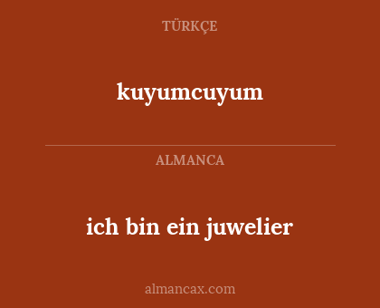ich bin ein juwelier - kuyumcuyum