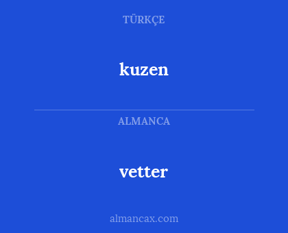 vetter - kuzen