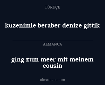 ging zum meer mit meinem cousin - kuzenimle beraber denize gittik