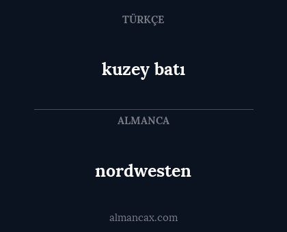 kuzey batı - nordwesten