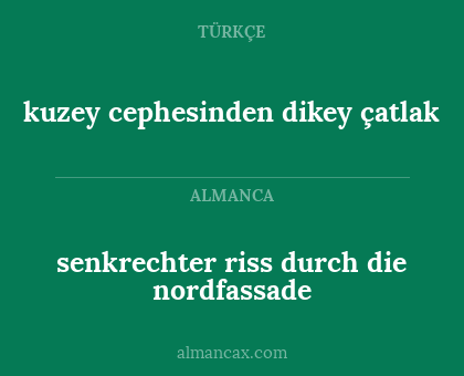 kuzey cephesinden dikey çatlak - senkrechter riss durch die nordfassade