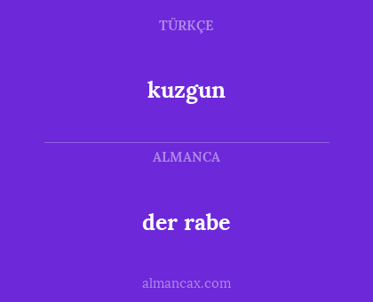 der rabe - kuzgun