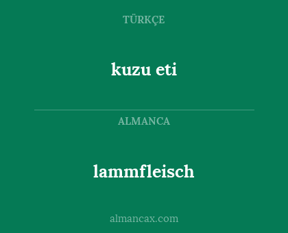 kuzu eti - lammfleisch