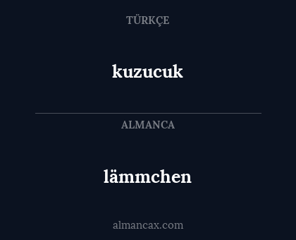 kuzucuk - lämmchen
