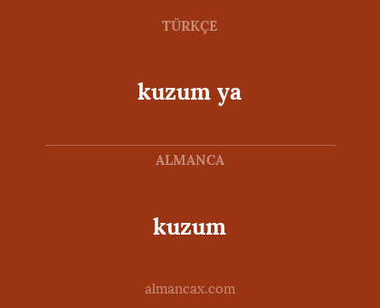 kuzum ya - kuzum