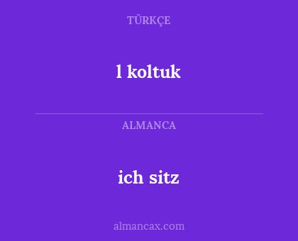 ich sitz - l koltuk