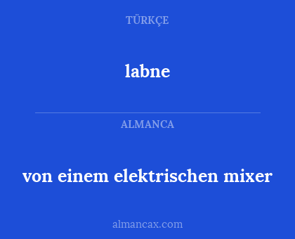 labne - von einem elektrischen mixer