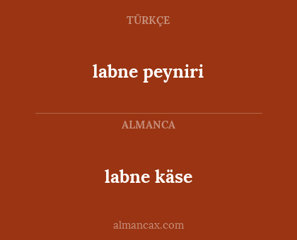 labne käse - labne peyniri