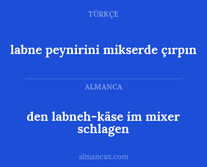 labne peynirini mikserde çırpın - den labneh-käse im mixer schlagen