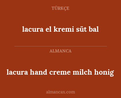 lacura el kremi süt bal - lacura hand creme milch honig