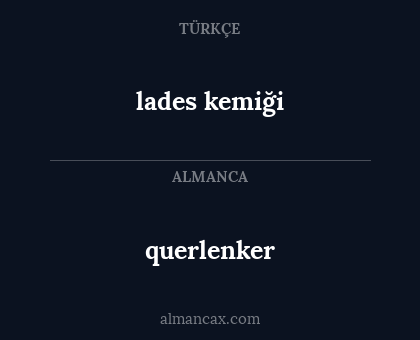 querlenker - lades kemiği
