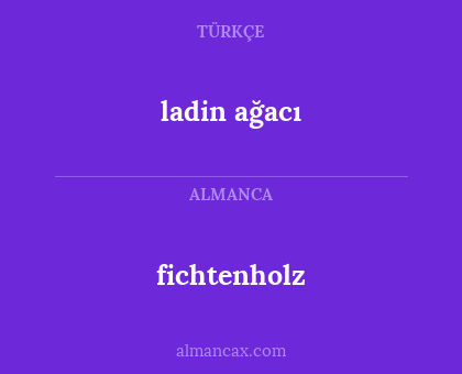 ladin ağacı - fichtenholz