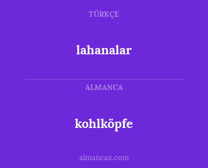 lahanalar - kohlköpfe