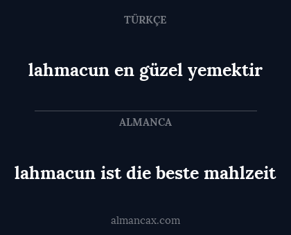 lahmacun en güzel yemektir - lahmacun ist die beste mahlzeit