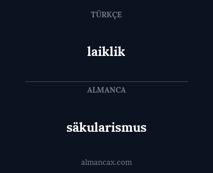 säkularismus - laiklik
