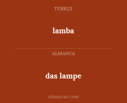 lamba - das lampe