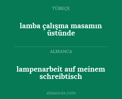 lamba çalışma masamın üstünde - lampenarbeit auf meinem schreibtisch