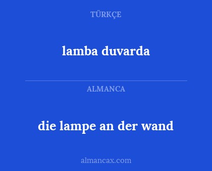 lamba duvarda - die lampe an der wand